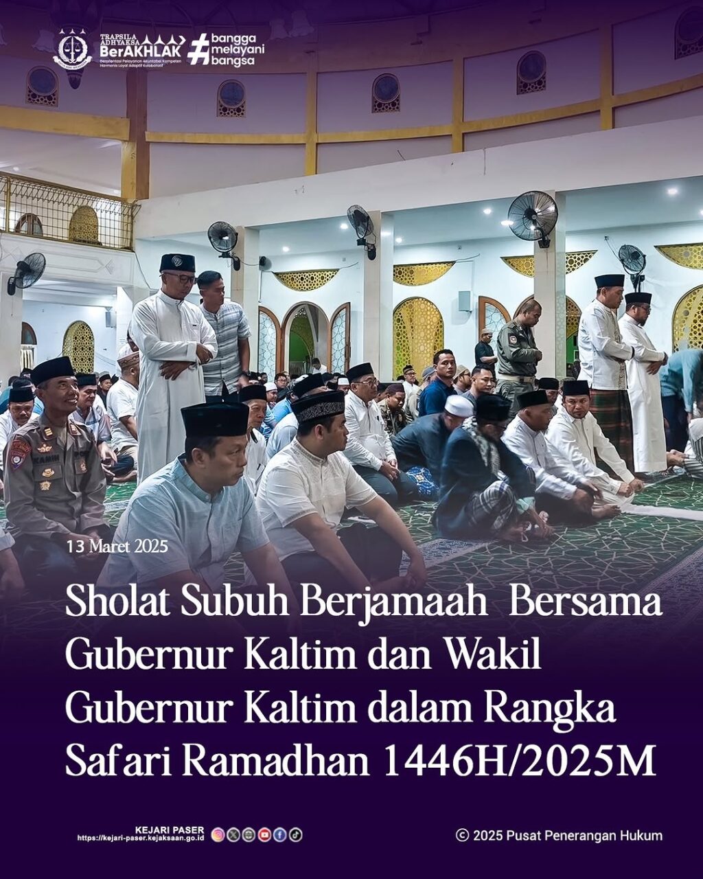 menghadiri Acara Peresmian Pendopo Lou Bapekat Kabupaten Paser yang langsung diresmikan oleh Bupati Paser dr. Fahmi Fadli.