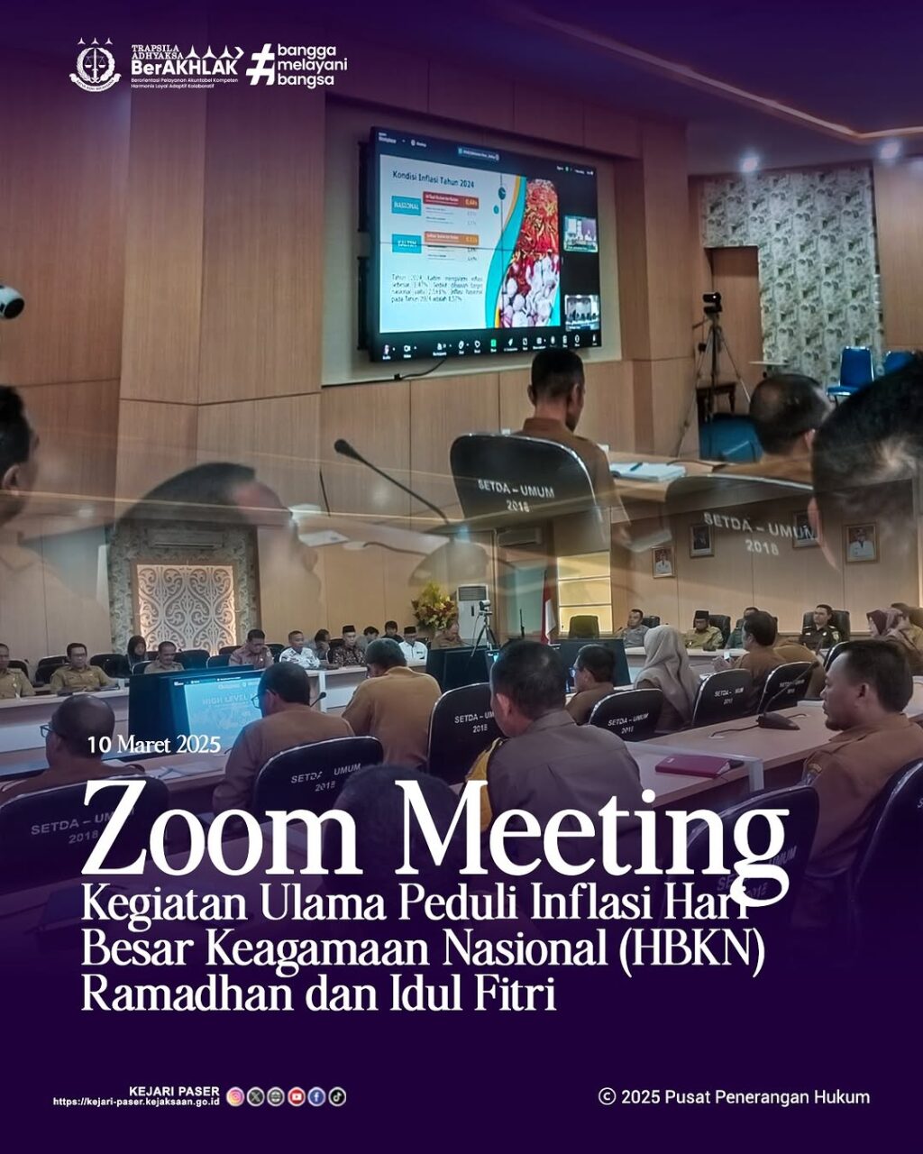 Rangka menghadiri "zoom meeting kegiatan ulama peduli inflasi Hari Besar Keagamaan Nasional (HBKN) Ramadhan dan Idul Fitri".