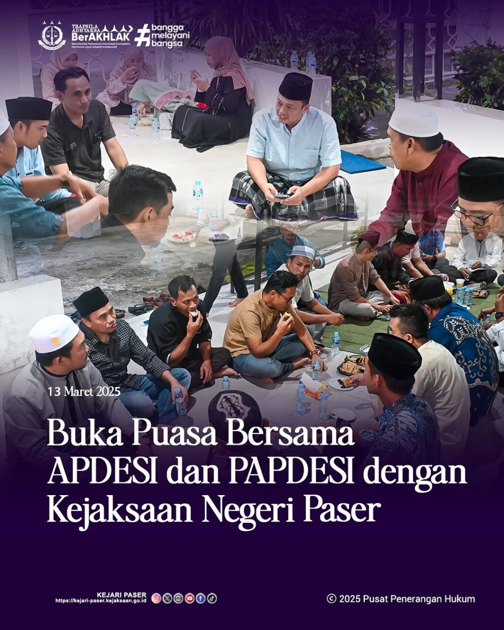 Kegiatan Buka Puasa Bersama APDESI dan PAPDESI dengan Kejaksaan Negeri Paser