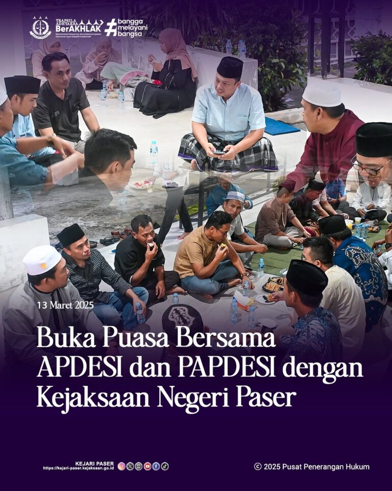 Kegiatan Buka Puasa Bersama APDESI dan PAPDESI dengan Kejaksaan Negeri Paser