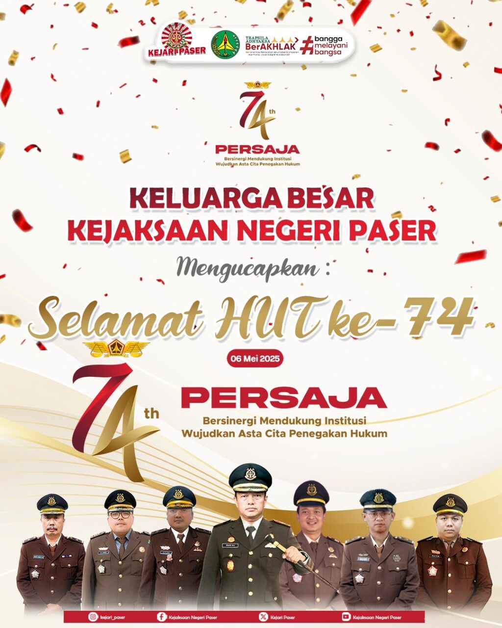 Selamat HUT ke - 74 PERSAJA