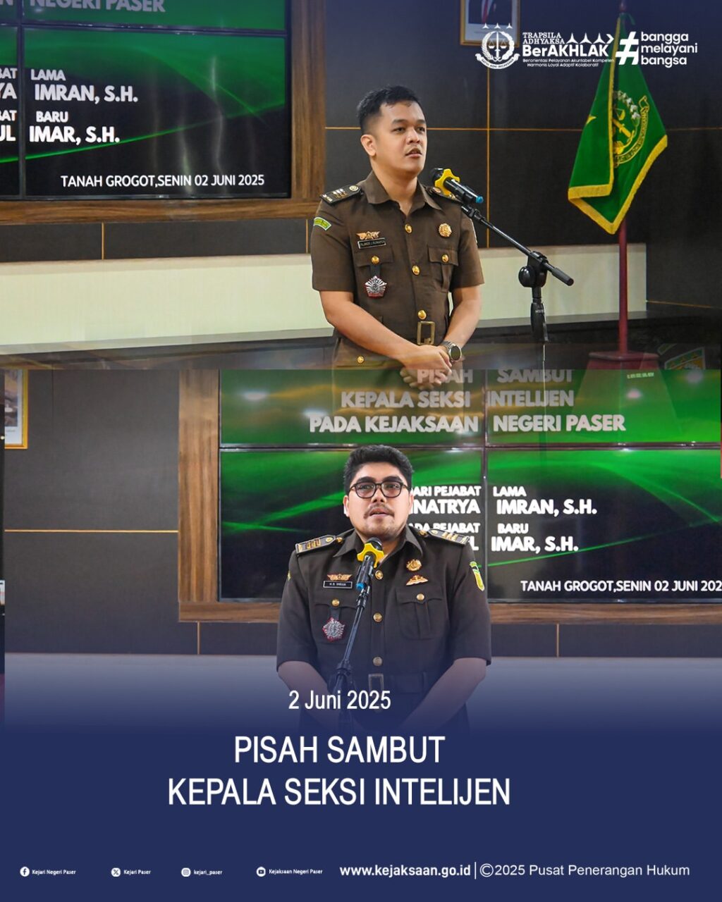 Kegiatan Pisah Sambut Kepala Seksi Intelijen