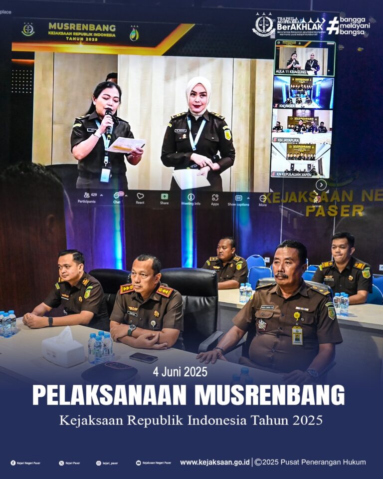 Pelaksanaan Musyawarah Perencanaan Pembangunan (Musrenbang) Kejaksaan RI Tahun 2025.