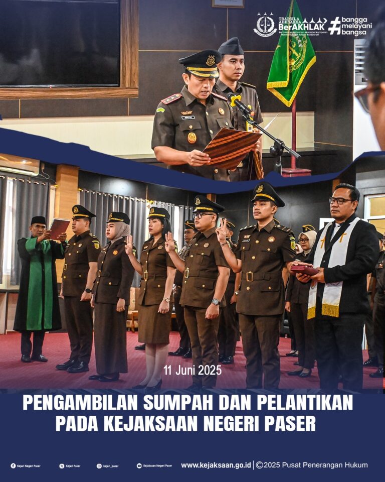 Kegiatan Pelantikan Pengambilan Sumpah Jabatan dan pelantikan