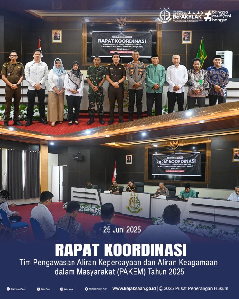 Sosialisasi Pengawasan Aliran Kepercayaan dan Aliran Keagamaan dalam Masyarakat (PAKEM) Tahun 2025.