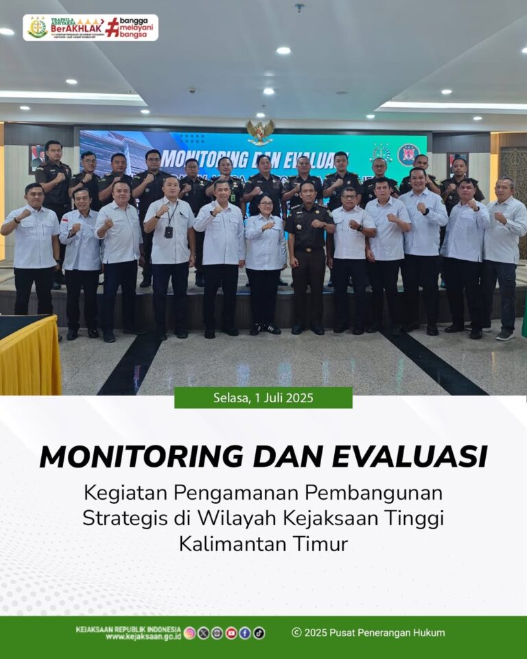 Kegiatan Pengamanan dan Pembangunan Strategis di Wilayah Hukum Kejaksaan Tinggi Kalimantan Timur