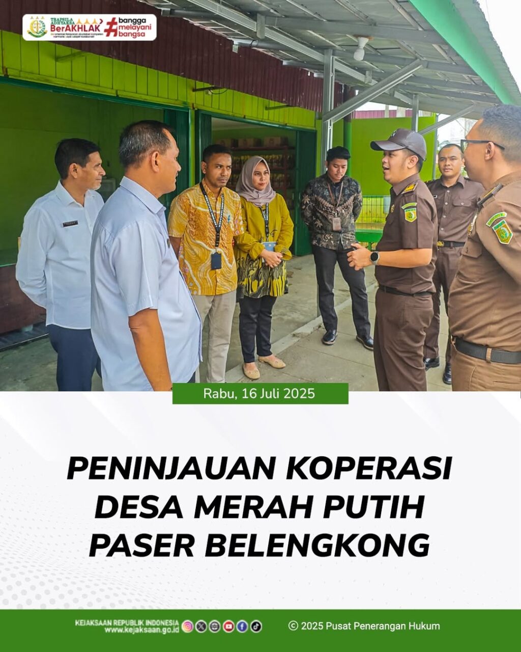 Peninjauan Koperasi Desa Merah Putih Paser Belengkong.