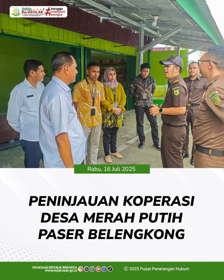 Peninjauan Koperasi Desa Merah Putih Paser Belengkong.