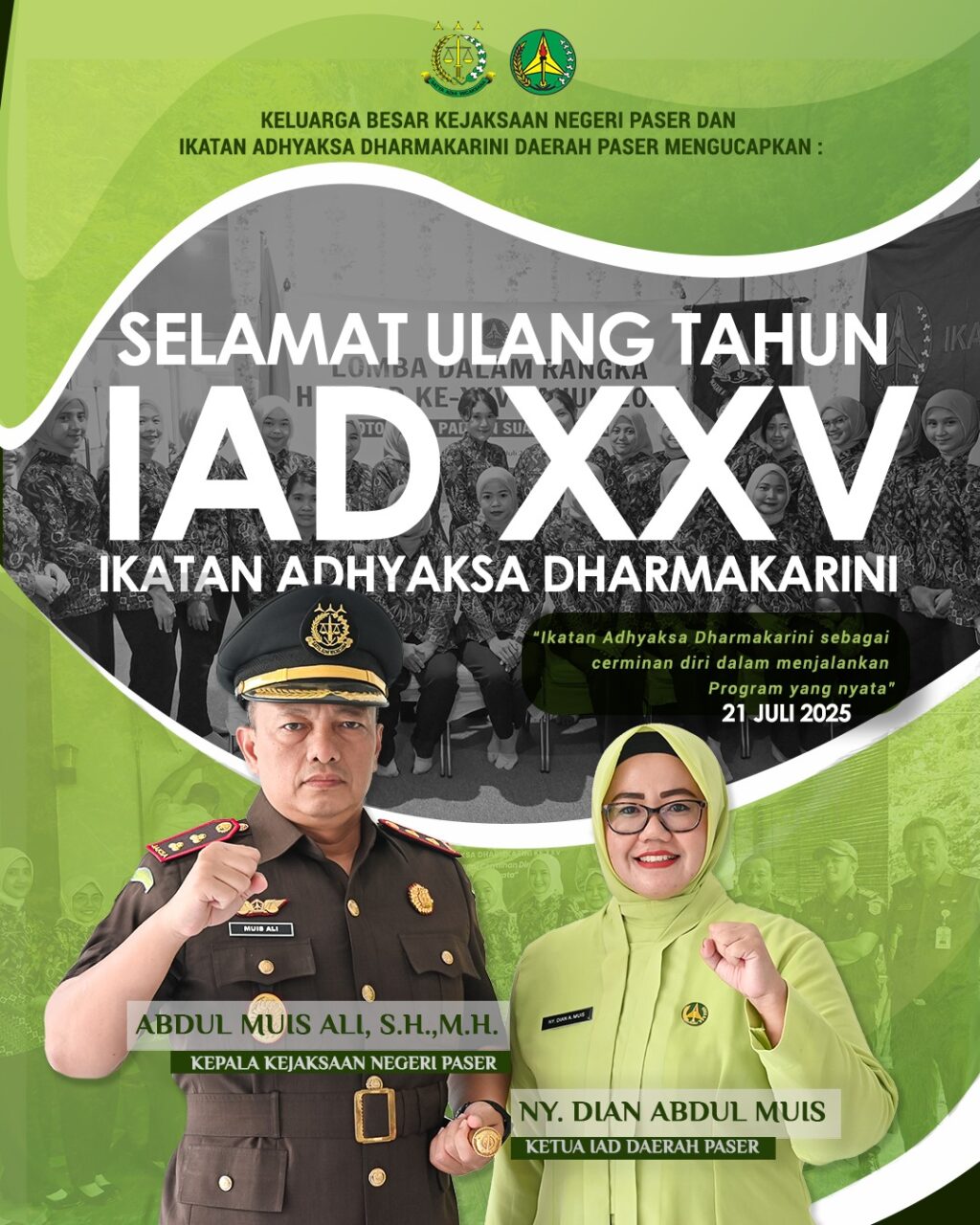 Selamat Hari Ulang Tahun Ikatan Adhyaksa Dharmakarini ke-XXV