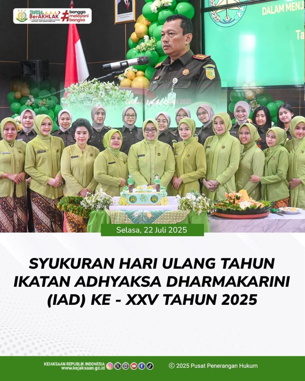 Syukuran Hari Ulang Tahun Ikatan Adhyaksa Dharmakarini Ke-XXV Tahun 2025