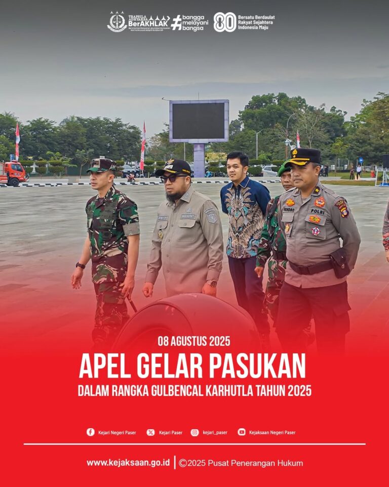 Apel Gelar Pasukan dalam rangka Penangggulangan Bencana Alam Kebakaran Hutan dan Lahan Tahun 2025.