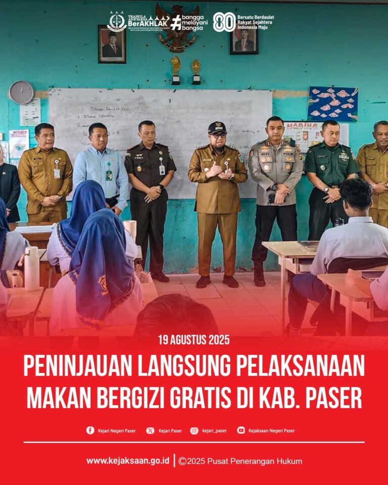 Pelaksanaan Program Makan Bergizi Gratis (MBG) di Kabupaten Paser.