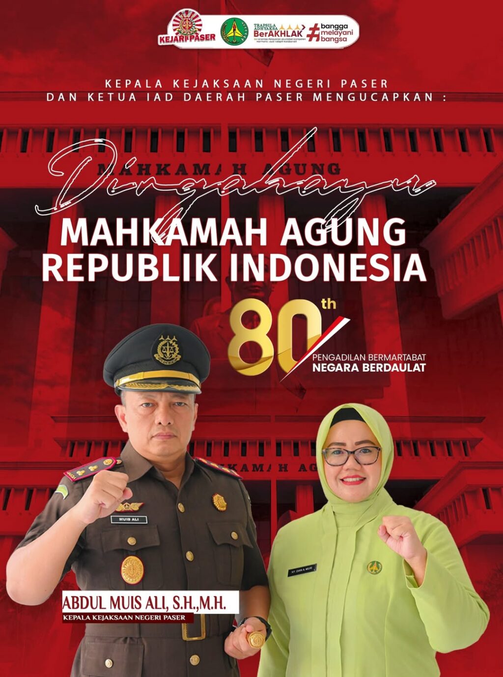 mengucapkan Dirgahayu Mahkamah Agung Republik Indonesia ke-80