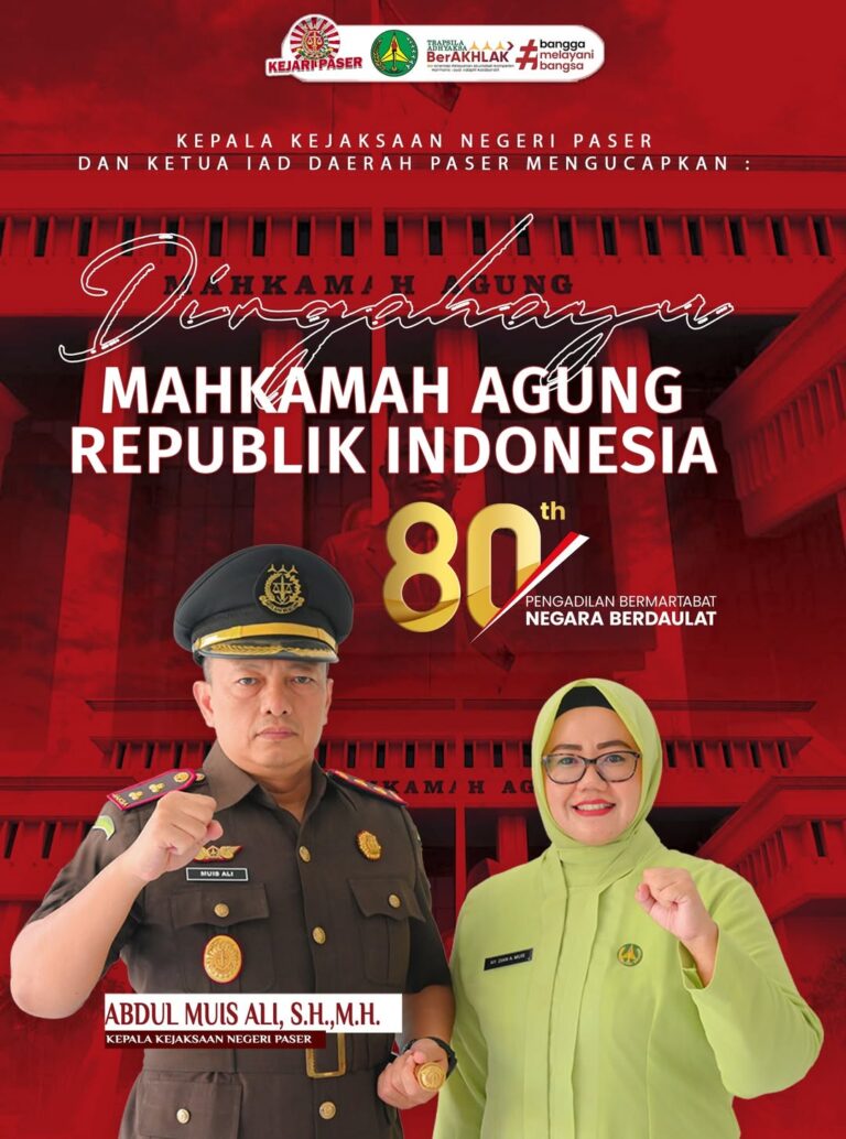 mengucapkan Dirgahayu Mahkamah Agung Republik Indonesia ke-80