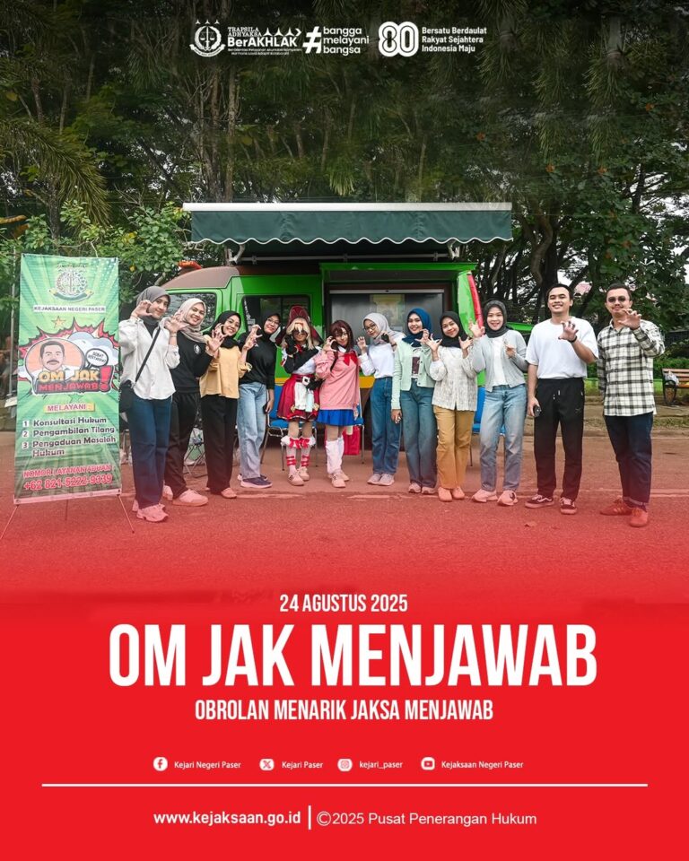 Kegiatan Om Jak pada Event Car Free Day (CFD) di Jalan Jenderal Sudirman, Tanah Grogot, Kabupaten Paser.