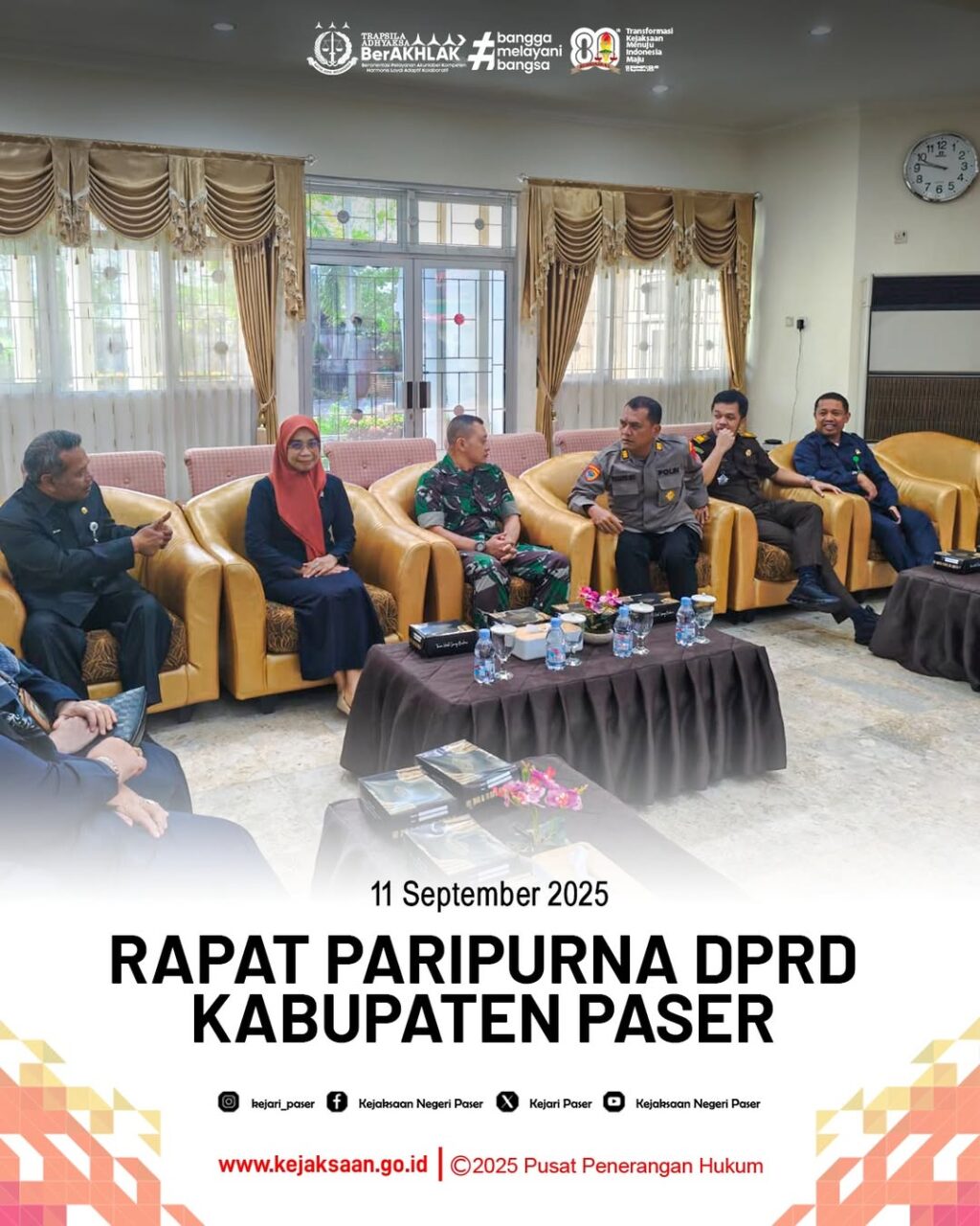 Rapat Paripurna dalam rangka Penyampaian Nota Keuangan Raperda Perubahan APBD Kabupaten Paser Tahun Anggaran 2025