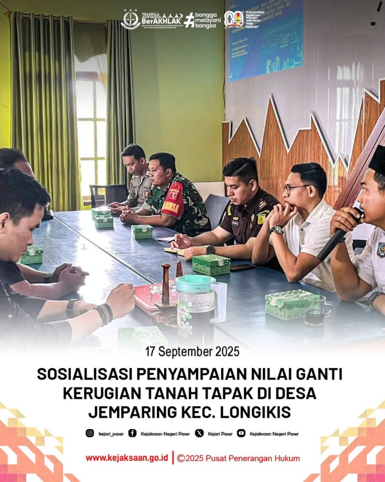undangan “Sosialiasi dan Musyawarah Penyampaian Nilai Ganti Kerugian sesuai KJPP Tanah Tapak Tower SUTT 150kv Kuaro-GIS 4 IKN Di Desa Jemparing, Kec. Long Ikis”.