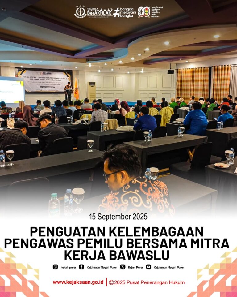 Undangan Pembukaan Penguatan Kelembagaan Bawaslu Bersama Mitra Kerja dengan tema "Peningkatan Peran Serta Dan Partisipasi Masyarakat dalam Merawat Demokrasi di Kabupaten Paser".