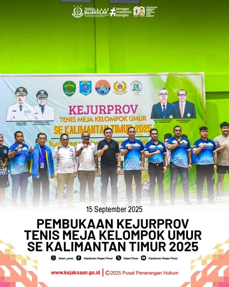 Pembukaan Kejurprov Tenis Meja Kelompok Umur se-kalimantan Timur