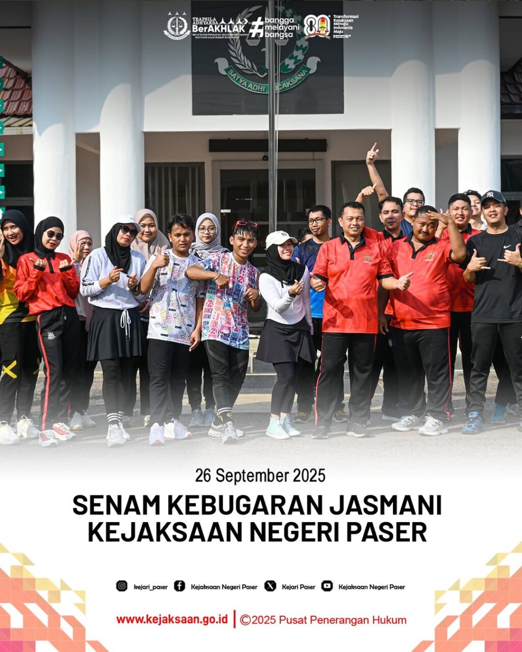 kegiatan Senam Kebugaran Jasmani yang diikuti pegawai dan PPnPN