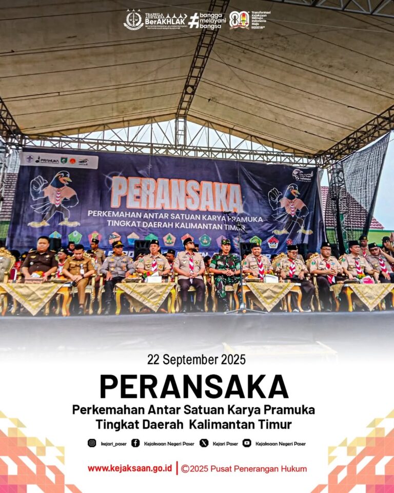Pembukaan Perkemahan Antar Satuan Karya Pramuka (Peransaka) Tingkat Daerah Kalimantan Timur.