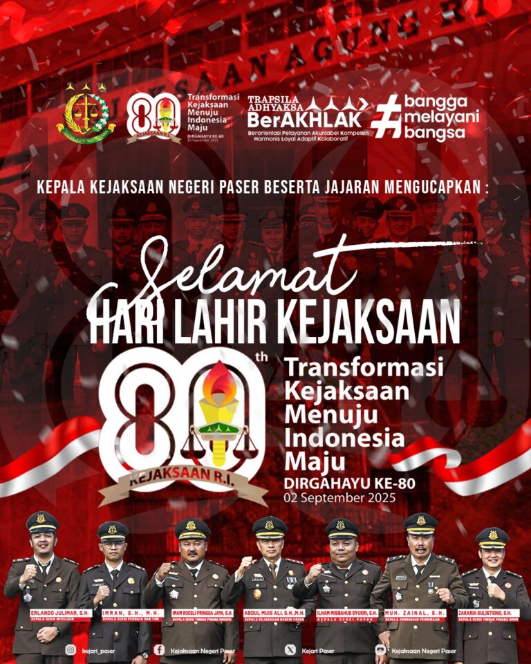 Selamat Hari Lahir Kejaksaan  Republik Indonesia Ke-80 Tahun 2025