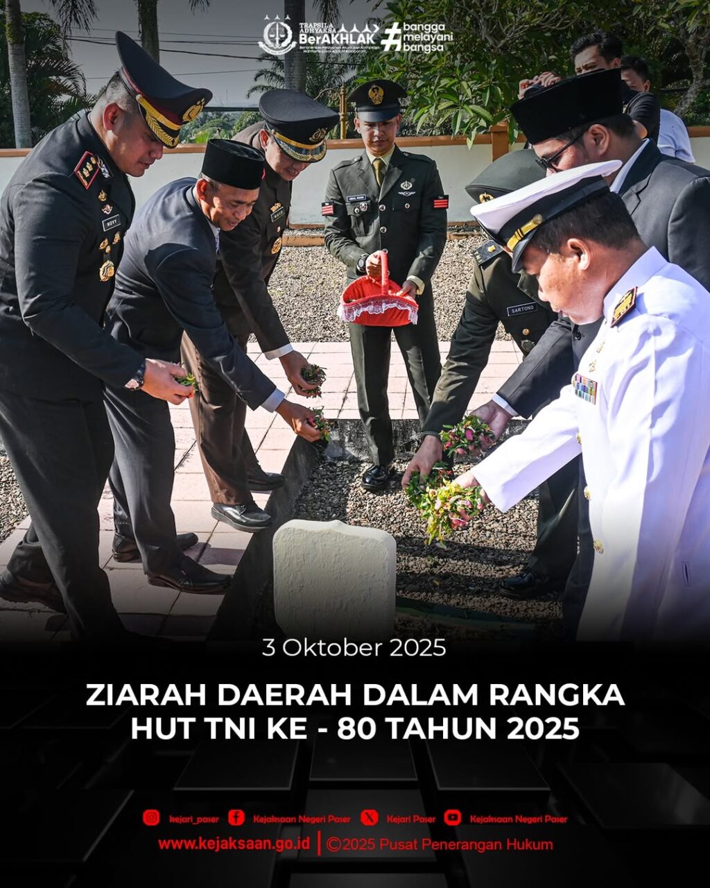 kegiatan Ziarah Daerah dalam rangka HUT TNI ke- 80 Tahun 2025.