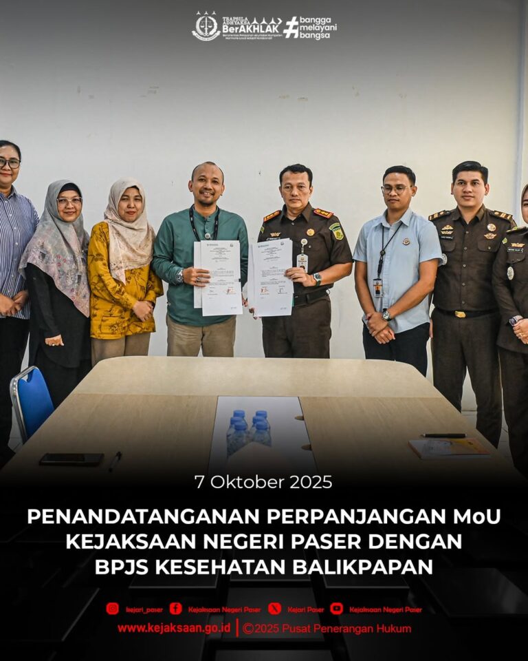 penandatanganan Kesepakatan Bersama Antara Kejaksaan Negeri Paser