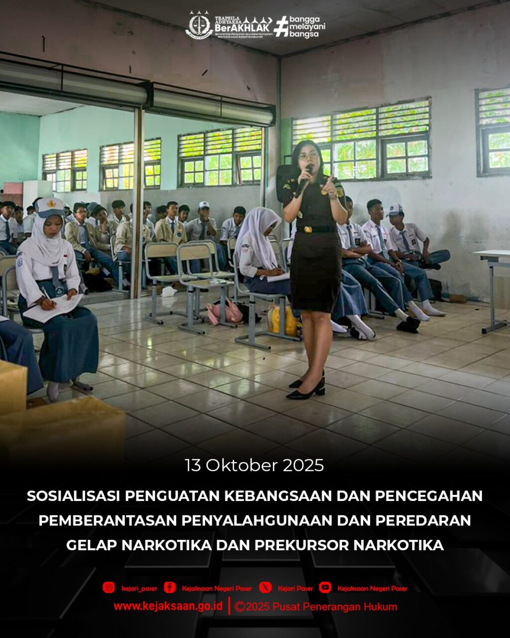 narasumber Kegiatan Sosialisasi Badan Narkotika Kabupaten Paser.