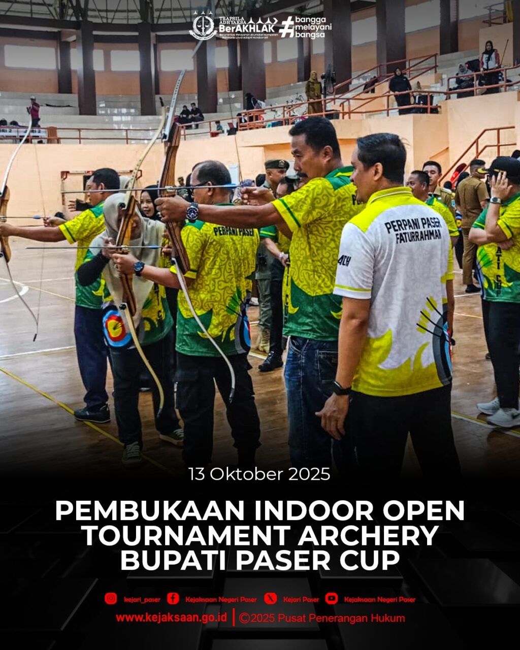 undangan pembukaan indoor open turnament Archery bupati paser cup 1.