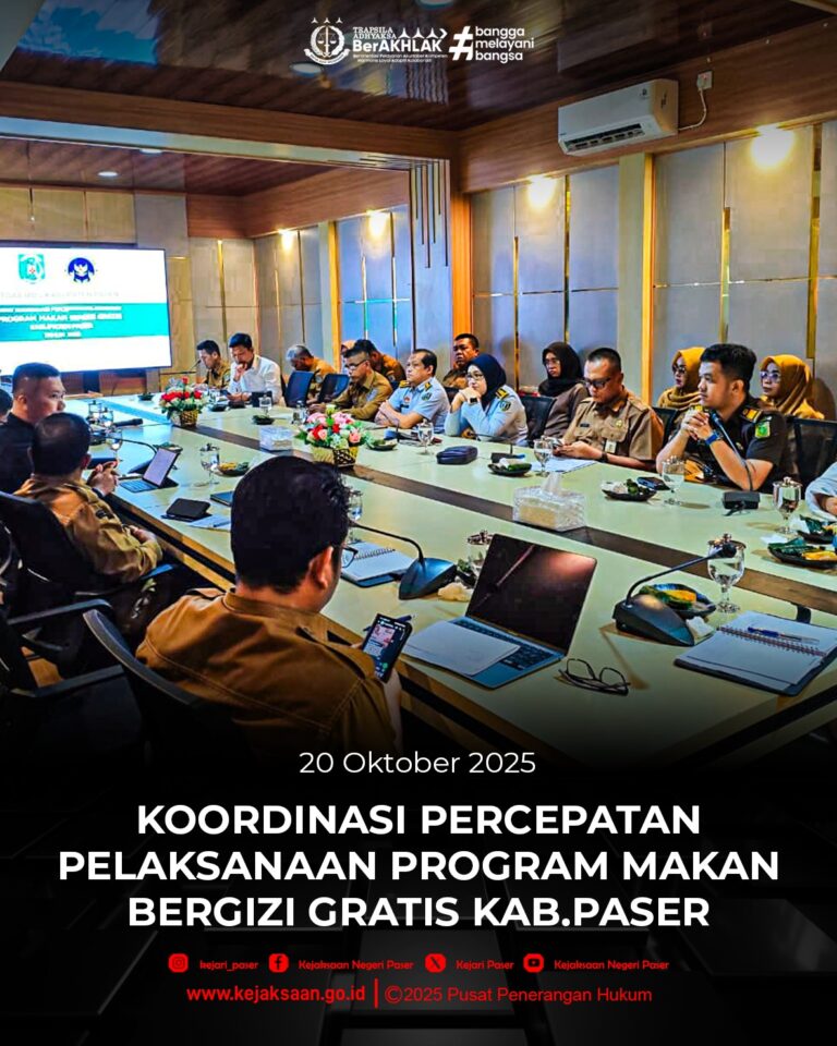 Rapat Koordinasi Percepatan Pelaksanaan Program Makan Bergizi Gratis Kabupaten Paser