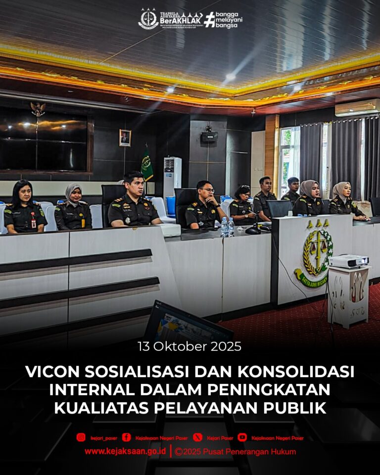Vicon Sosialisasi dan Konsolidasi Internal Dalam Peningkatan Kualitas Pelayanan Publik Survei Penilaian Integritas (SPI) Tahun 2025 dan Optimalisasi Penerimaan Negara Bukan Pajak (PNBP)