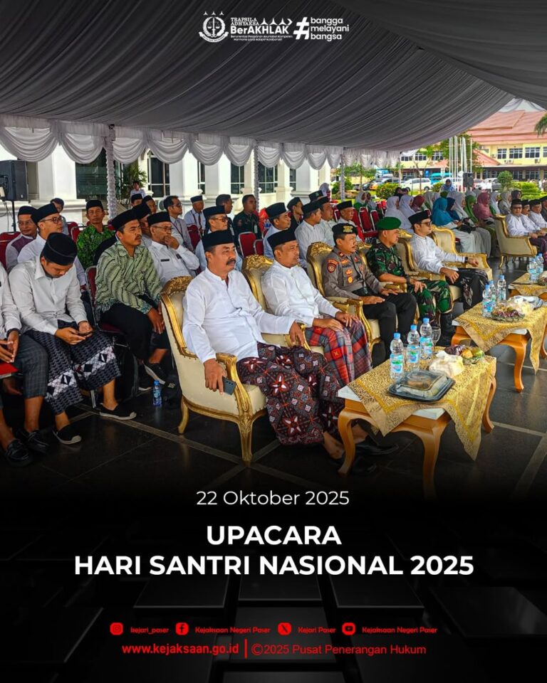Kegiatan upacara hari Santri Nasional 2025 Kabupaten Paser