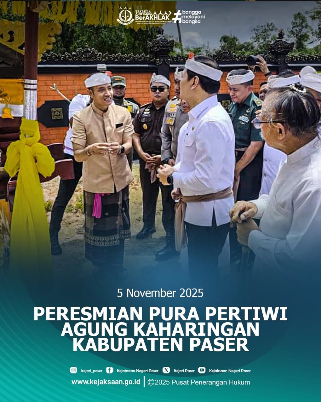Peresmian Pura Pertiwi Agung Kaharingan Kabupaten Paser.