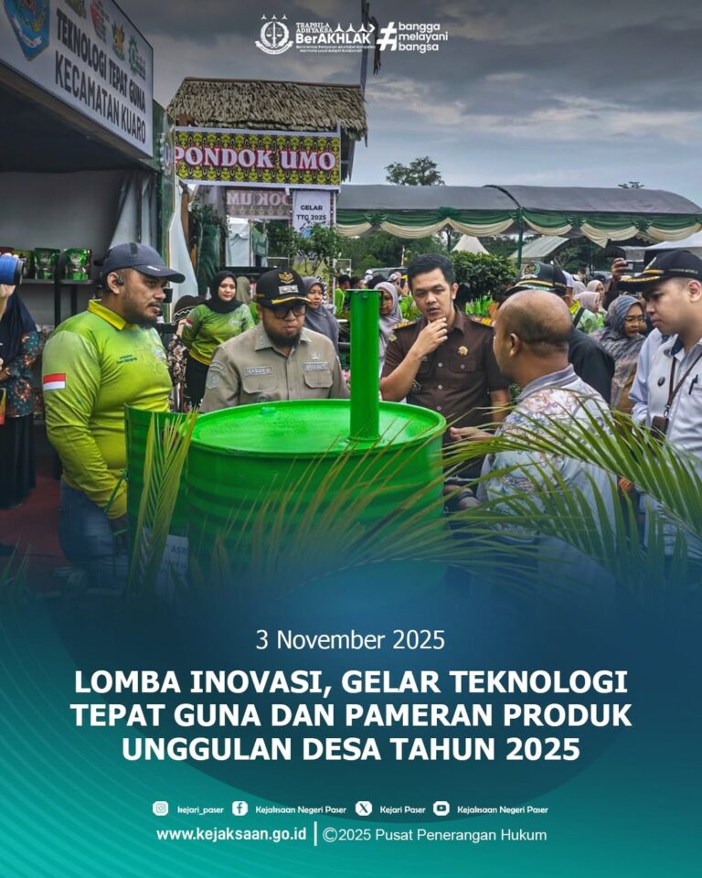 cara Pembukaan dan Penutupan Lomba Inovasi, Gelar Teknologi Tepat Guna dan Pameran Produk Unggulan Desa Tahun 2025.