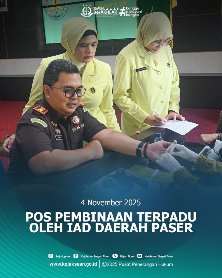 Kegiatan Pos Pembinaan Terpadu (POSBINDU) dengan Dinas Kesehatan Kabupaten Paser