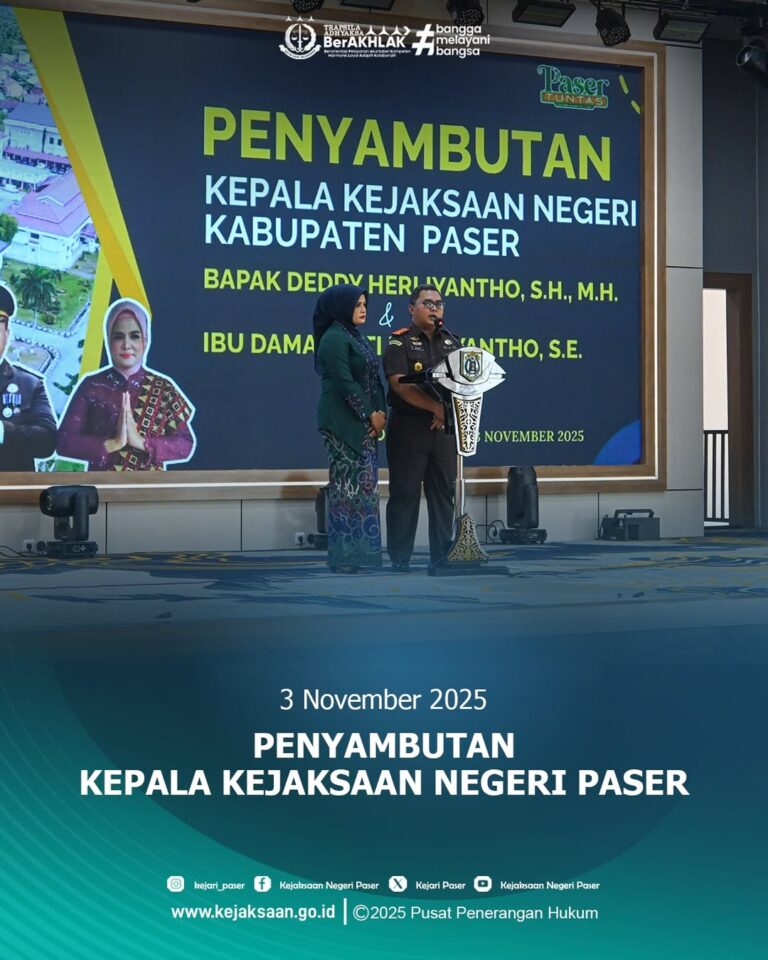 kegiatan Ramah tamah Penyambutan Kepala Kejaksaan Negeri Paser yang baru Deddy Herliyantho, S.H., M.H