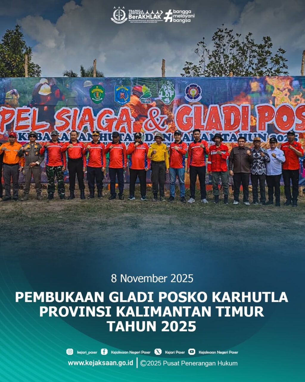 Apel Pembukaan Gladi Posko Karhutla Provinsi Kalimantan Timur Tahun 2025