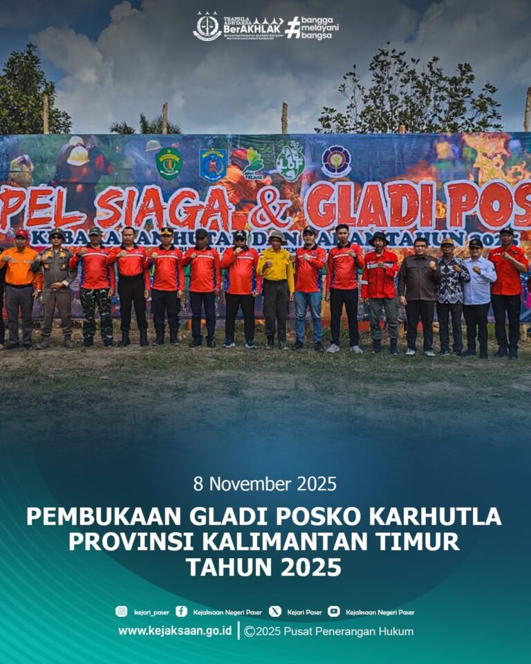 Apel Pembukaan Gladi Posko Karhutla Provinsi Kalimantan Timur Tahun 2025