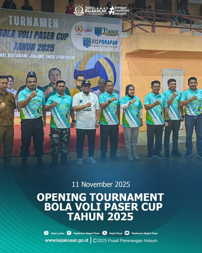 menghadiri Opening Tournament Bola Voli Paser Cup Tahun 2025.