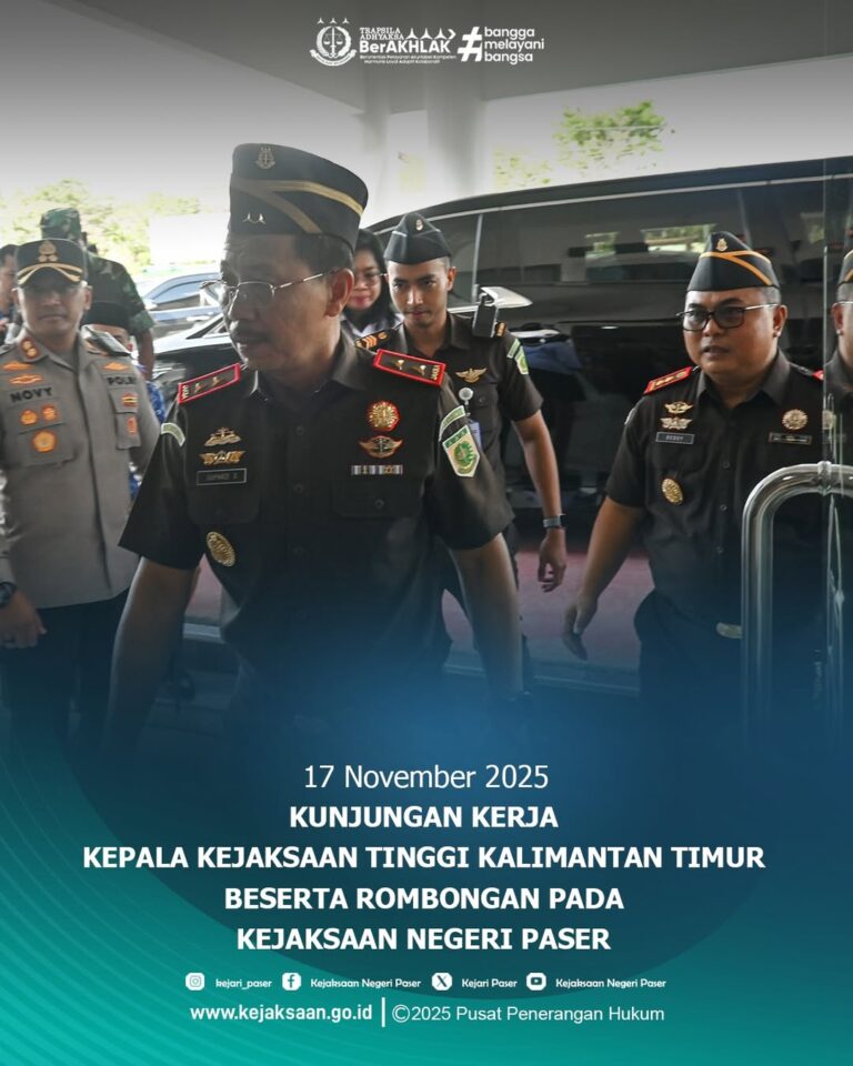 kunjungan kerja ke Kejaksaan Negeri Paser.