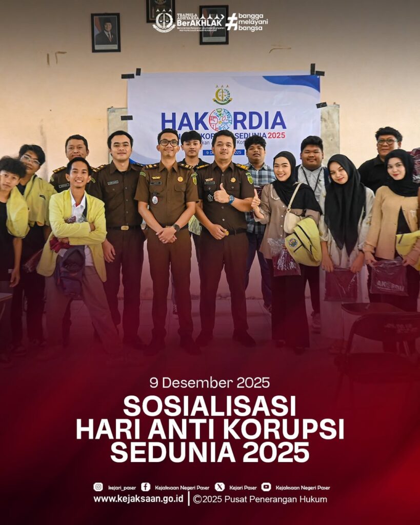 kegiatan Sosialisasi dalam rangka Memperingati HAKORDIA (Hari ANti Korupsi Sedunai) Tahun 2025