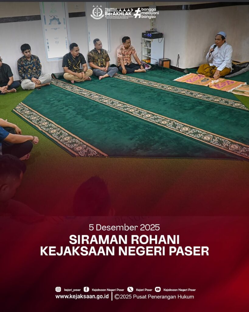 Kegiatan Siraman Rohani yang diikuti Pegawai, CPNS serta PPNPN pada kejaksaan Negeri Paser.
