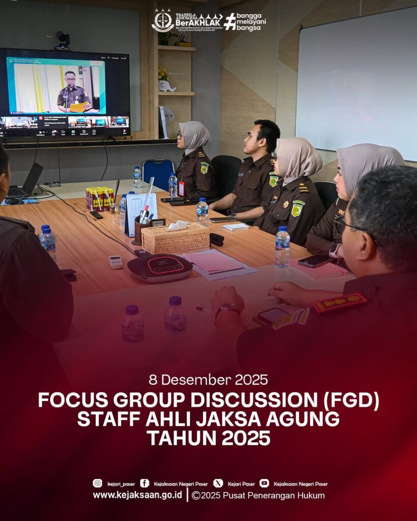 Zoom Focus Group Discussion(FGD) Staff Ahli Jaksa Agung Tahun 2025 dengan Tema "Menyongsong Pelaksanaan KUHP dan KUHAP Tahun 2026”