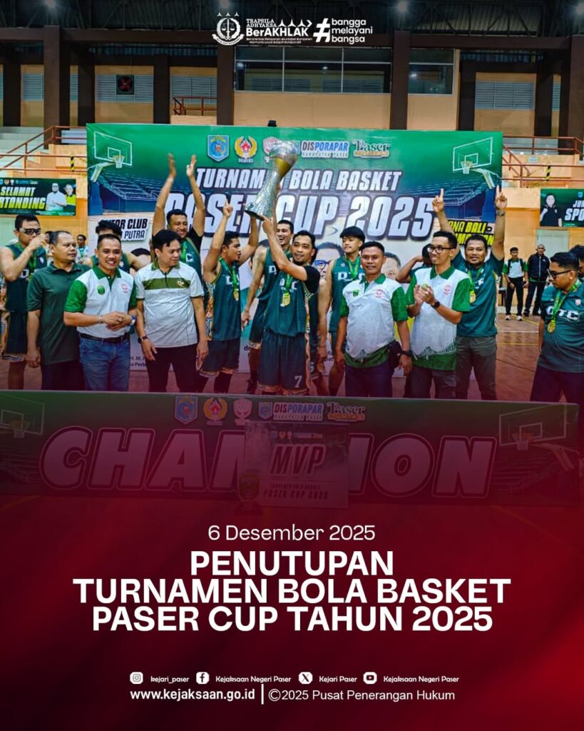 Undangan Penutupan Turnamen Bola Basket Paser Cup Antar Klub Tahun 2025.