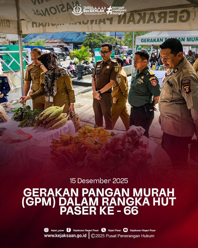 kegiatan Kunjungan Gerakan Pangan Murah (GPM) dalam rangka HUT Kabupaten Paser ke-66