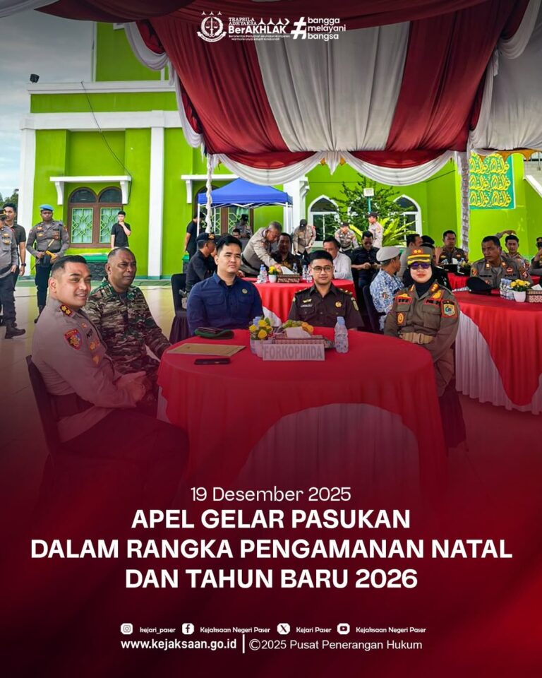 Apel Gelar Pasukan dalam rangka Pengamanan Natal dan Tahun Baru 2026