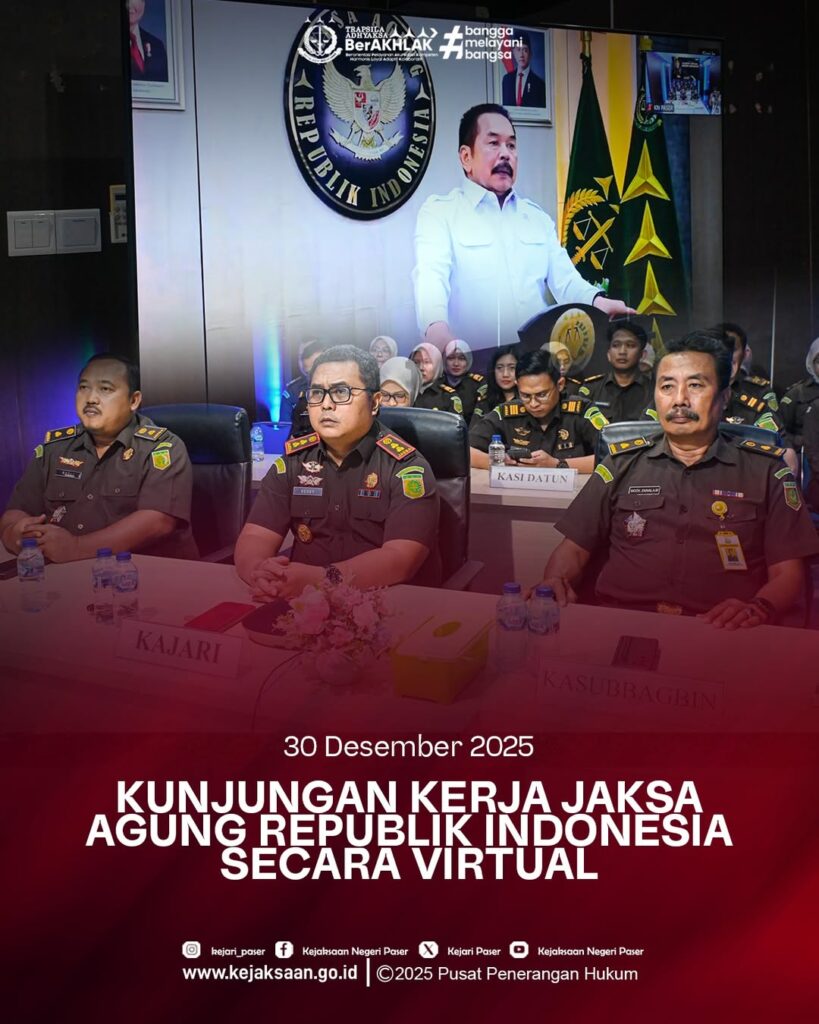 Kunjungan Kerja Jaksa Agung Republik Indonesia yang diselenggarakan secara virtual