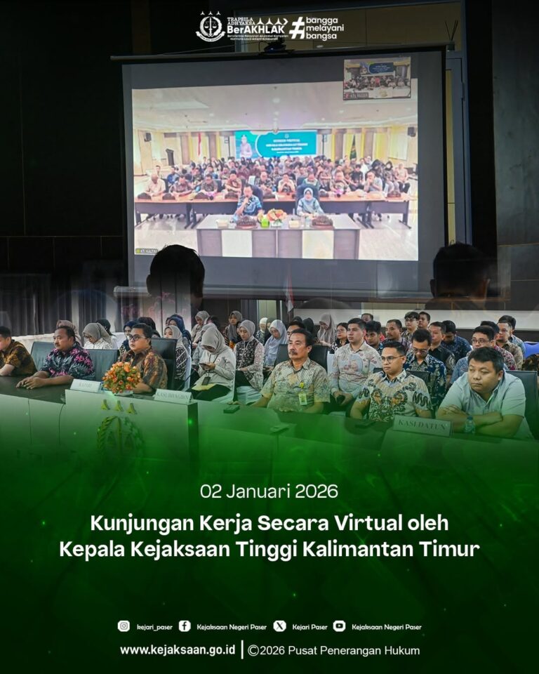 Kunjungan Kerja secara Virtual Kepala Kejaksaan Tinggi Kalimantan Timur