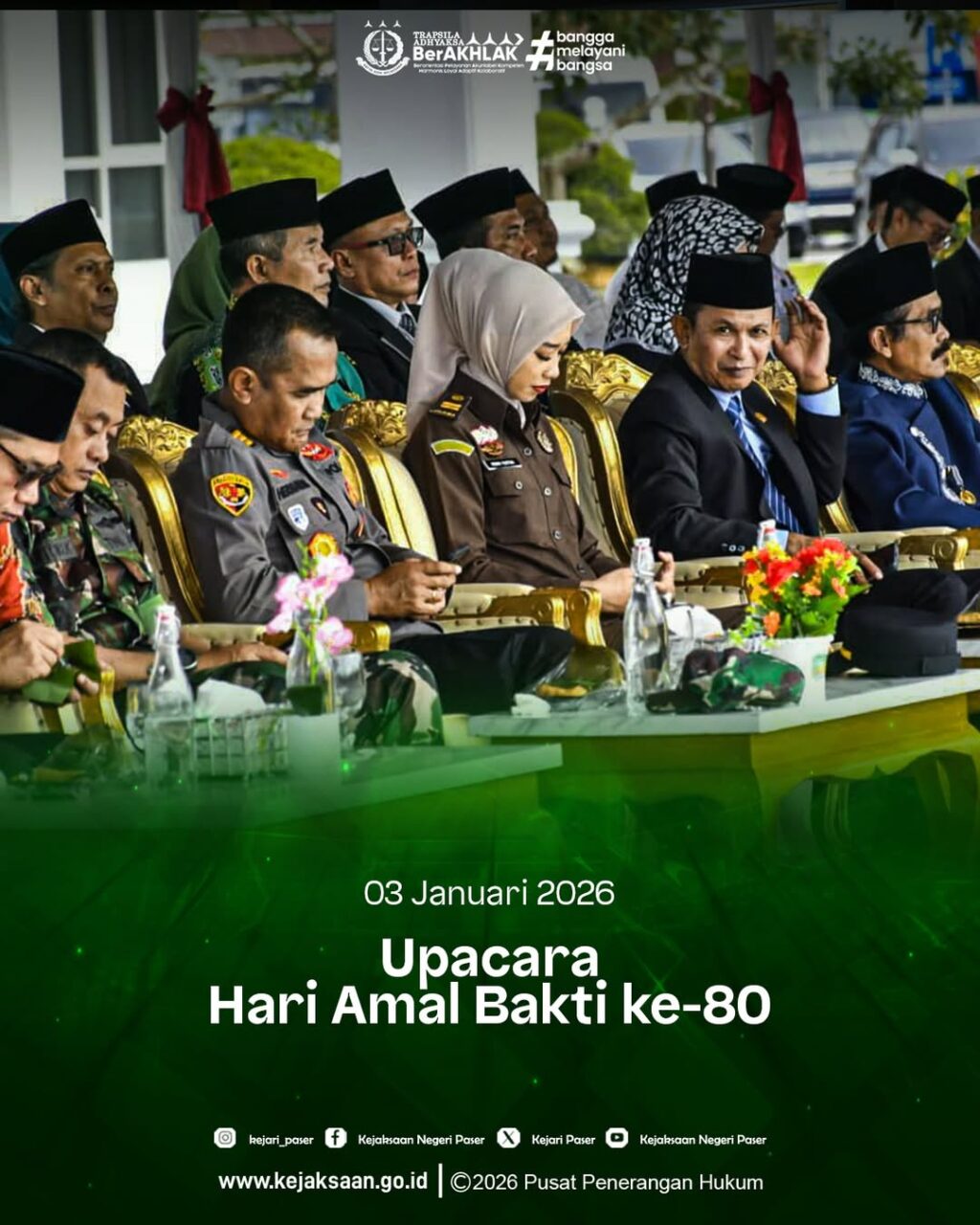 undangan upacara Hari Amal Bakti ke-80.